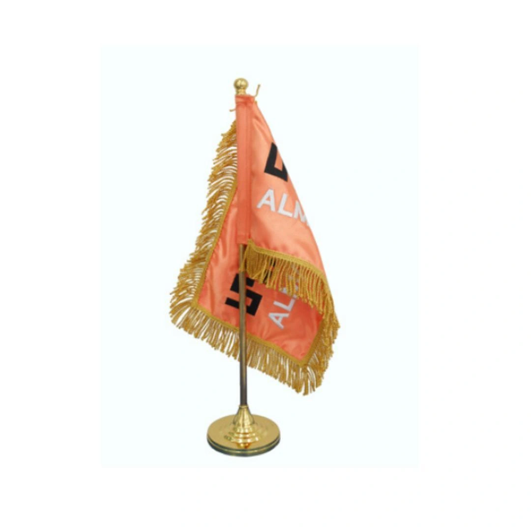 Golden Table Flag Pole w/ Flag